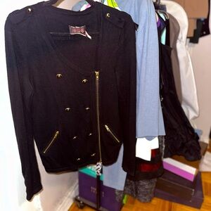 Juicy Couture Black Zip Cardigan
